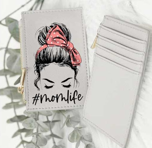 Kartenetui MOMLIFE Wimper Style Grau/Rosa