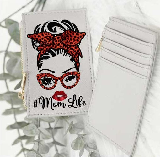 Kartenetui MOMLIFE KISS Style Grau/Rot