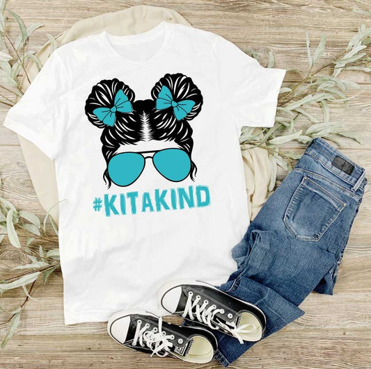 T-Shirt # KITAKIND Girl/Türkis