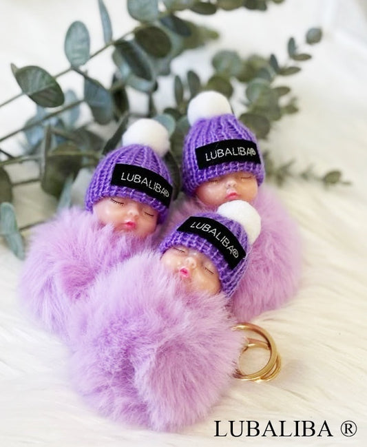 ORIGINAL LUBALIBA® Deko/Baby"LYLA" Anhänger Schlüsselanhänger/LILA/FLIEDER