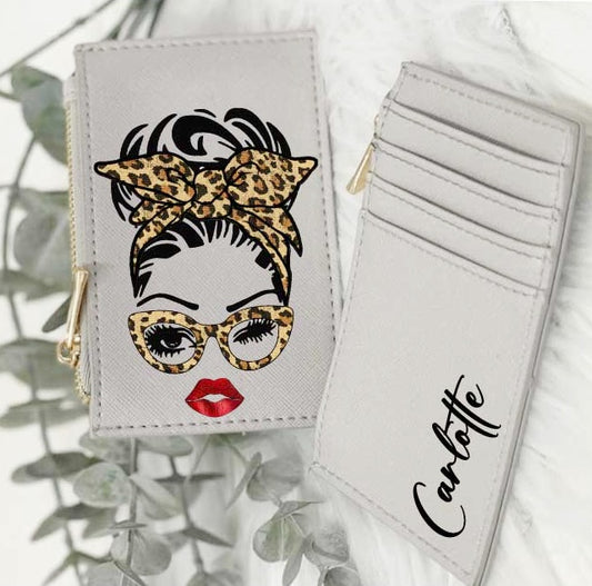 Kartenetui Kiss Style/Beige mit Wunschnamen