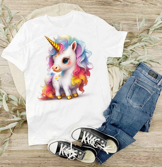 T-Shirt Einhorn Milley/Weiß
