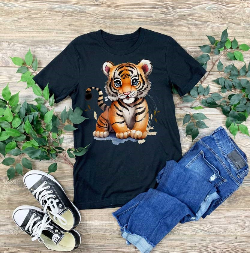 Kinder T-Shirt/schwarz Tiger/Mashi