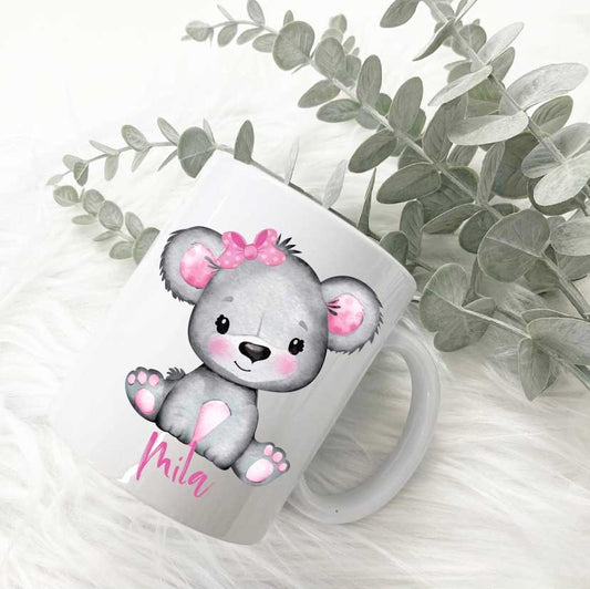 Kinderbecher Koala/Pink mit Wunschnamen