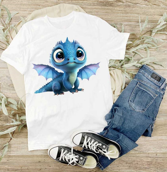 T-Shirt Drache/Blukky-weiß
