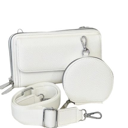 PERMA-SERIES Étui portefeuille élégant pour téléphone portable, sac à bandoulière 3 en 1 en 19 couleurs
