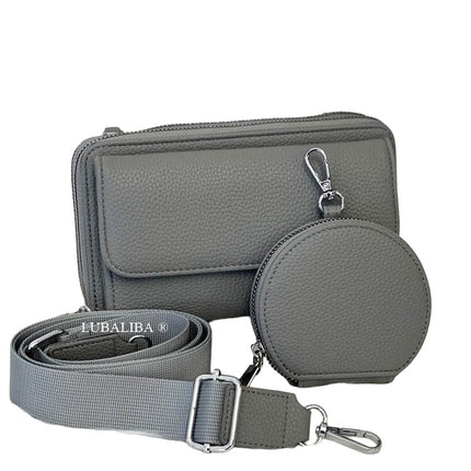 PERMA-SERIES Étui portefeuille élégant pour téléphone portable, sac à bandoulière 3 en 1 en 19 couleurs