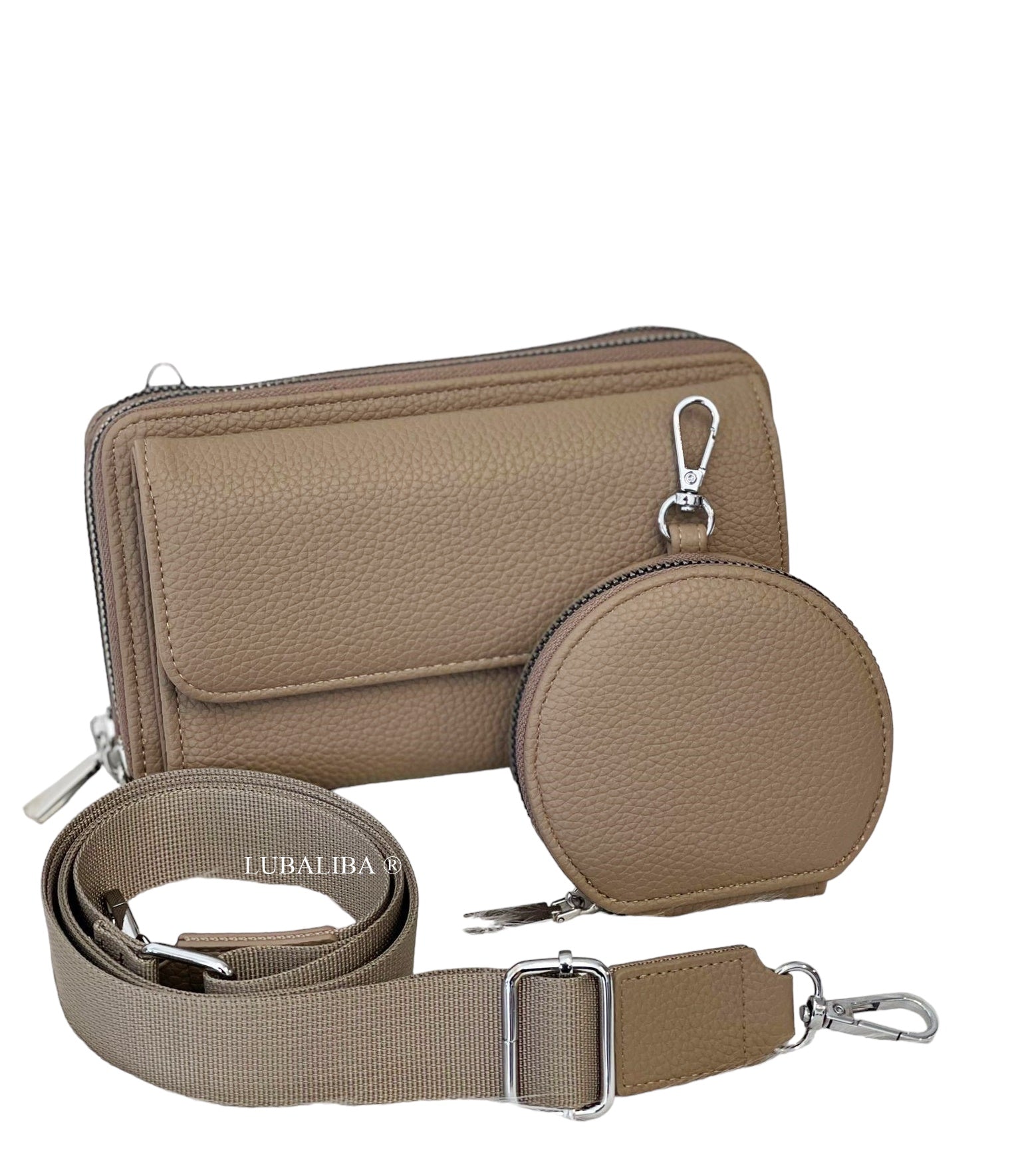 PERMA- SERIES Stylische Handytasche Portemonnaie 3 in 1 Umhängetasche in 19 Farben