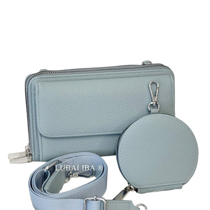 PERMA-SERIES Étui portefeuille élégant pour téléphone portable, sac à bandoulière 3 en 1 en 19 couleurs