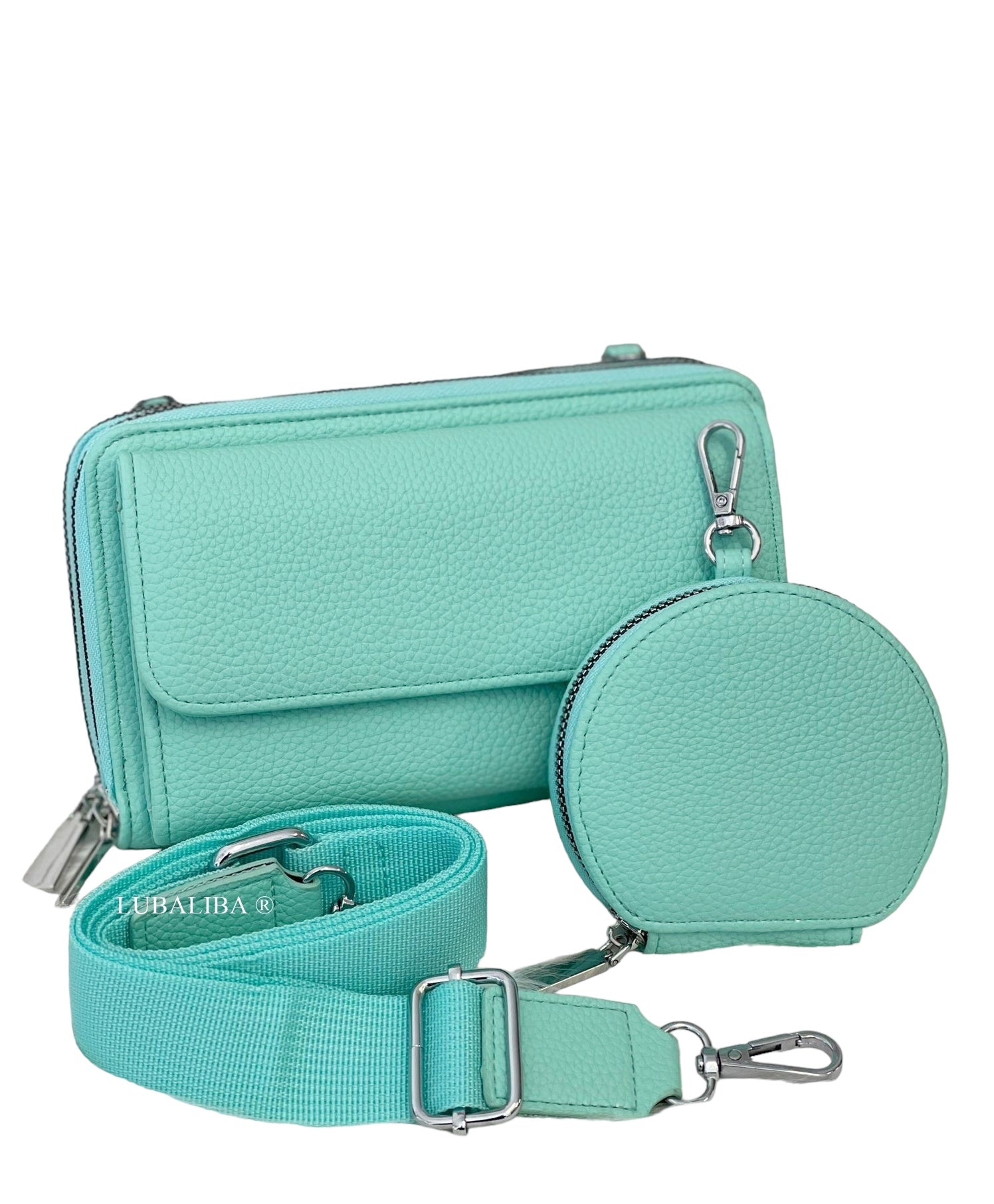 PERMA- SERIES Stylische Handytasche Portemonnaie 3 in 1 Umhängetasche in 19 Farben