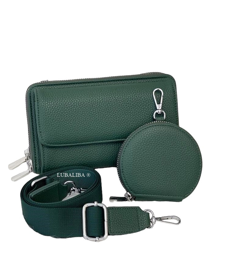 PERMA- SERIES Stylische Handytasche Portemonnaie 3 in 1 Umhängetasche in 19 Farben