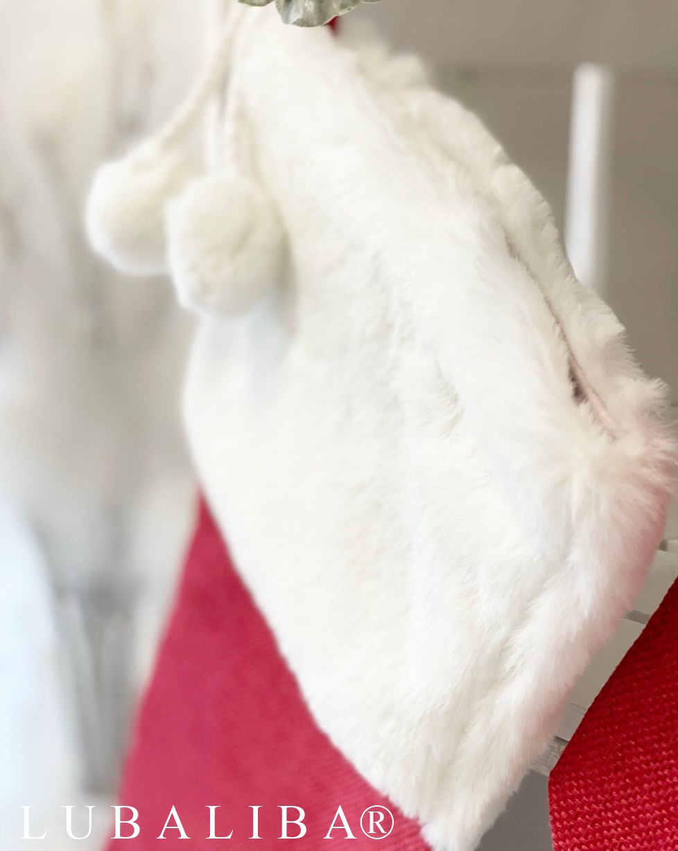 Plüsch Bommel Nikolausschuh/Rot