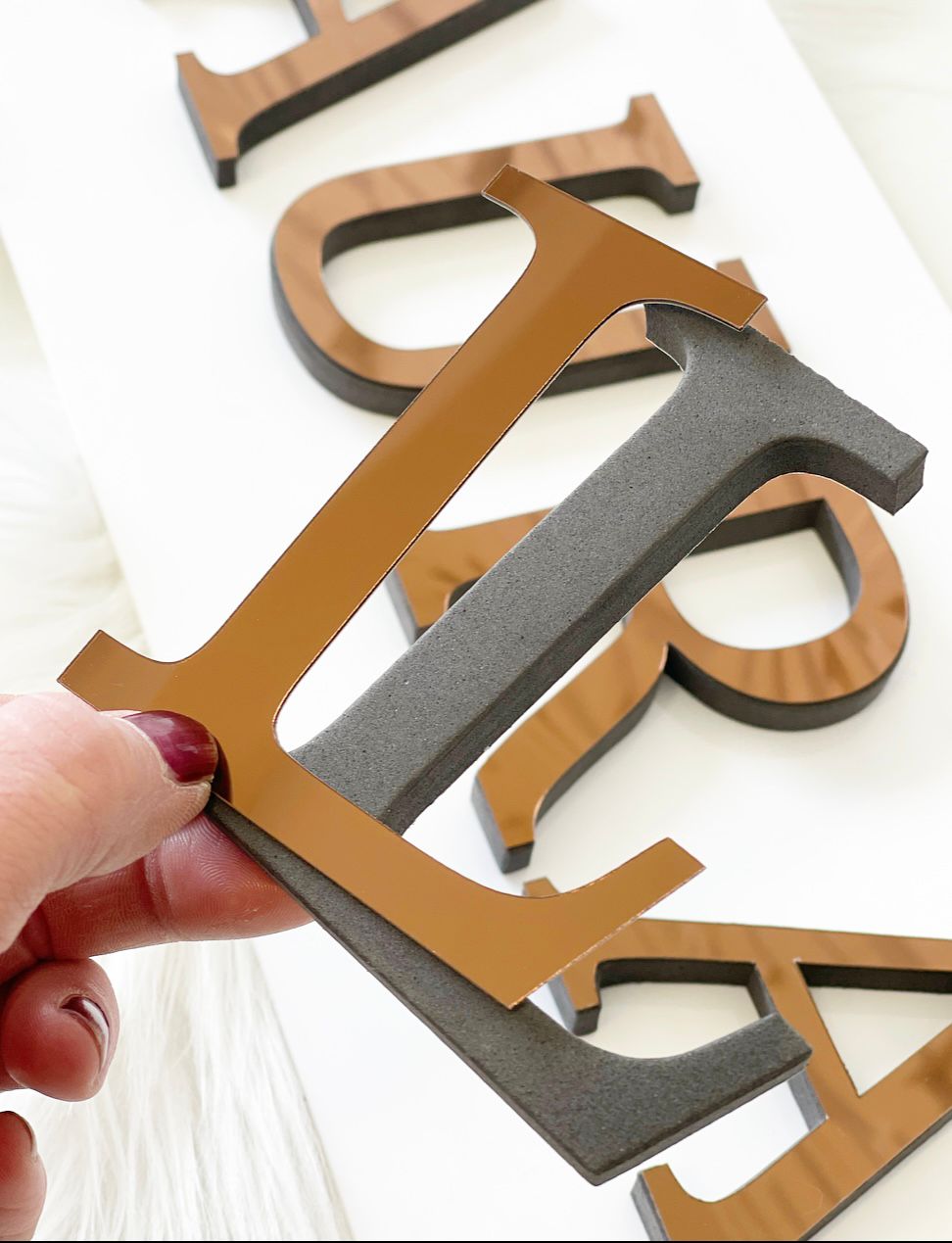 Acryl Spiegel Buchstaben Deko 3D/Coffee