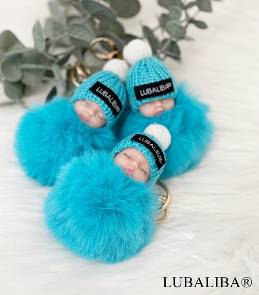 ORIGINAL LUBALIBA® Deko/Baby"CRYSTAL"  Anhänger Schlüsselanhänger/Türkis